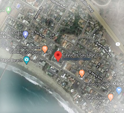 Map of Cayucos Sausage Company
